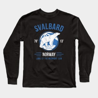 Svalbard Polar Bear under the Midnight Sun - Norway Long Sleeve T-Shirt